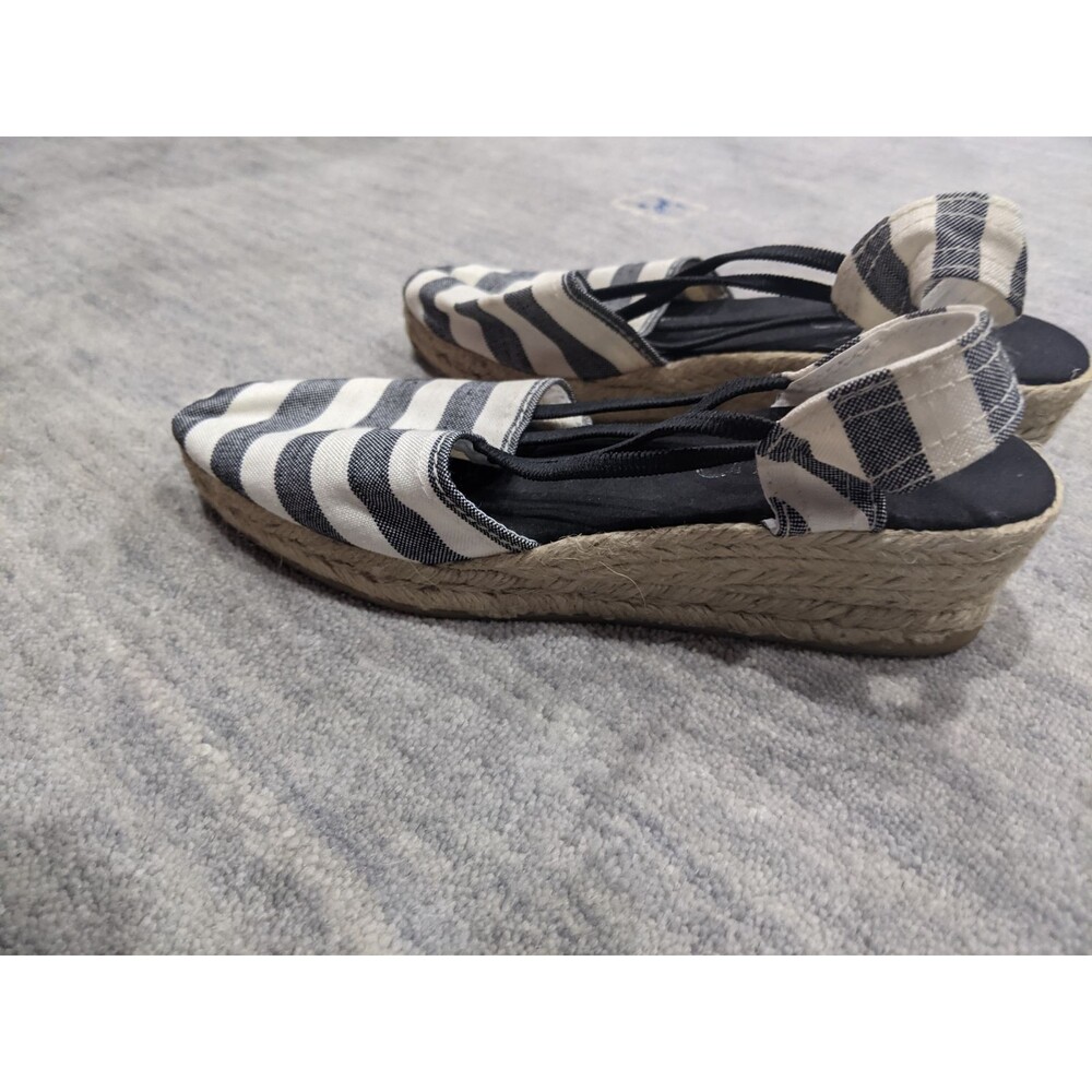 RSVP Stripe Wedge Sandals